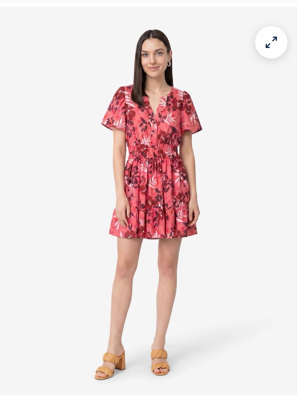 Draper James Pink Floral Mini Dress